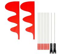 Cvoepobey 2 Drapeaux de Sécurité pour Vélo, Drapeau de Vélo pour Enfants, Drapeau de Remorque de Vélo Réglable en Hauteur de 6 Pieds, Drapeau en Forme de Queue de avec Poteaux
