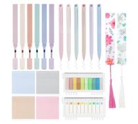 Cvoepobey 20 Pièces Fournitures D'Étude Biblique Kit de Journal Esthétique PastelHighlights Stylos Onglets Signets pour Femmes Adolescents Pièces de Rechange Scolaires