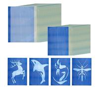 Cvoepobey 30 Feuilles de Kits de Papier D'Impression Solaire Papier Cyanotype A4 A5 Kit D'Impression Solaire Papier D'Art Solaire Papier Solaire pour Enfants Adultes