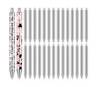 Cvoepobey 30 PCS Stylos Vierges en Acier Inoxydable pour Stylos à Paillettes DIY Stylos en Résine Époxy pour Peinture Faite à la Main Cadeaux Entreprise