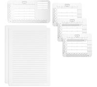 Cvoepobey 6PCS LETTRE ENVELOPE Adressant L'Enveloppe Du Pochoir Adressage Guide des Modèles de Pochoir Échelle Écriture Règle de Calligraphie pour les Invitations de Mariage, Invitations de Fête