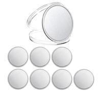 Cvoepobey 8 Pièces de Pièces de Défi Vierges pour la Gravure au, Pièces de Monnaie Vierges en Alliage de Gravure de 1,6 Pouces avec Boîte de Protection en Acrylique, Argent et Facile à I
