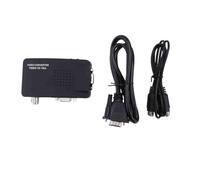 Cvoepobey Adaptateur Convertisseur Svideo AV vers VGA Composite AV CVBS en Sortie VGA 1080P pour Remplacement de Moniteur TV vers PC HDTV
