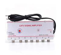Cvoepobey Amplificateur de Signal TV Intérieur Maison 45 MHz à 860 MHz 1 à 6 Sorties Prise EU