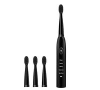 Cvoepobey Brosse à Dents éLectrique Sonique à Ultrasons, Brosses à Dents de Charge, Brosse à Dents de Blanchiment éLectronique Lavable, Brosse à Minuterie Adulte, Noir