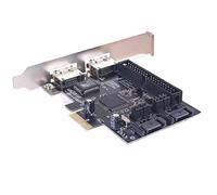 Cvoepobey Carte Adaptateur IDE PCI E 1 Pièce PCI E vers 2.0 + Carte Convertisseur Adaptateur Combo IDE ESATA X2
