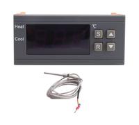 Cvoepobey ContrôLeur de TempéRature NuméRique -99-400 DegréS PT100 M8 Sonde Thermocouple Capteur Thermostat IntéGré 220 V Interrupteur