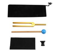 Cvoepobey Diapason 432 Hz avec Marteau, pour la Thérapie de Guérison Sonore et le Yoga, Diapason en Alliage D'Aluminium Doré