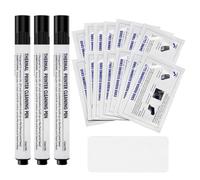 Cvoepobey Kit de Nettoyage pour Imprimante de Cartes, Nettoyant pour Lecteur de Cartes de Crédit, 3 Stylos de Nettoyage pour Imprimante et 20 Cartes de Nettoyage CR80, Installation Facile