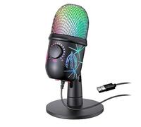 Cvoepobey Microphone USB à Condensateur, Ensemble Microphone RVB, Filaire, Enregistrement en Direct, Studio de Streaming, Microphone pour Ordinateur Portable, Microphone pour Jeux Esports.