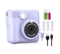 Cvoepobey Mini Appareil Photo Portable à Impression Thermique, Cadeau Tendance pour Enfants, sans Carte Mémoire 32G pour Une Mise au Point Automatique Instantanée, B