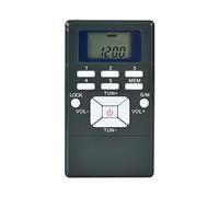 Cvoepobey Mini Portable Stéréo FM Radio 1.2 "Récepteur D'Horloge Numérique Forsimultanée Interprétation Clip-Ondio Grey