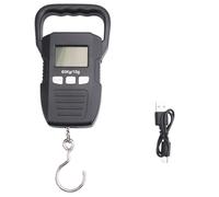 Cvoepobey Noir 60Kg/10G LCD Numérique Suspendu Balance Ensemble Kit USB Rechargé Grue Crochet Balances Courrier Bagages Maison Pesage Balance Outils Ensemble