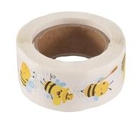 Cvoepobey Rouleau D'Autocollants Abeilles - 500 Pièces D'Autocollants Mignons pour la Maternelle en Forme D'Abeilles pour les Cadeaux de Noël, les Fournitures de Bureau et L'Artisanat