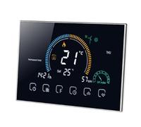 Cvoepobey Smart Tuya Commande Vocale Thermostat Programmable Intelligent Contrôle par Application LCD Chaudière à Eau/Gaz Chauffage Noir WiFi Installation Facile Facile à Utiliser