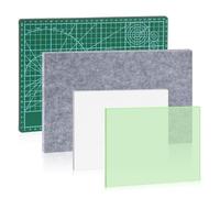 Cvoepobey Tapis de Perforation en Cuir pour Artisanat, Poinçon à Trous et Ciseau Mat, Ainsi Que Tapis de Coupe A4 Auto-Cicatrisant pour Bricolage