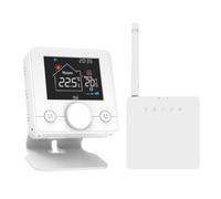 Cvoepobey Thermostat Sans WiFi RF433 pour Chaudière à Gaz et Chauffage de L'Eau avec Support de Support pour Téléphone Portable