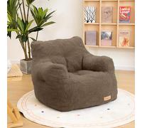 Cvortll Pouf poire avec rembourrage, rembourrage doux touffeté, canapé moelleux et paresseux, confortable avec mousse à mémoire de forme pour dortoir, appartement, salon (marron)