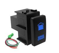 CVPX Bouton Poussoir Interrupteur à Bouton-Poussoir LED Bleu 12 V pour Feux arrière à LED, Compatible avec Nissan Navara D40 Patrol X-Trail T31 Pathfinder R51 Momentané Bouton(Garage-momentary)