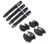 CVPX Clanche de Portière Poignée Couvercle de poignée de porte de voiture compatible avec Mitsubishi compatible avec Outlander, Lancer et ASX (2008-2020)(Carbon fiber bowl)