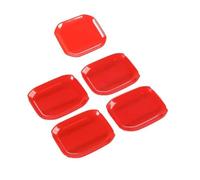 CVPX Clanche de Portière Poignée Couvercle décoratif de poignée de porte arrière avant extérieure de voiture, compatible avec Jeep compatible avec Wrangler JL 2018-2024.(4 door red)