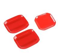 CVPX Clanche de Portière Poignée Couvercle décoratif de poignée de porte arrière avant extérieure de voiture, compatible avec Jeep compatible avec Wrangler JL 2018-2024.(2 door red)