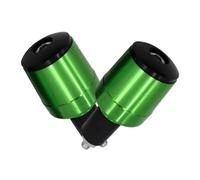 CVPX Poignées Moto Convient aux poignées de Guidon de Moto de 22 mm, contrepoids de Guidon en métal, Bouchon Coulissant D'accélérateur de Moto(Green)