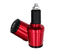 CVPX Poignées Moto Convient aux poignées de Guidon de Moto de 22 mm, contrepoids de Guidon en métal, Bouchon Coulissant D'accélérateur de Moto(Red)