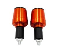CVPX Poignées Moto Convient aux poignées de Guidon de Moto de 22 mm, contrepoids de Guidon en métal, Bouchon Coulissant D'accélérateur de Moto(Orange)