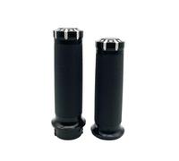 CVPX Poignées Moto Poignées de Moto en Caoutchouc 1'' 25 mm pour Harley Sportster 883 1200 Cruiser Bobber Touring Dyna Softail D'accélérateur de Moto(Black)