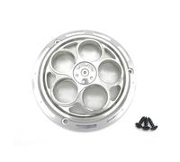 CVPX Radiateur Moteur Couvercle De Ventilateur De Refroidissement Rotatif en Aluminium CNC pour Moto Vespa Sprint Primavera 150 2013-2021 Radiateurs Moto(Silver)