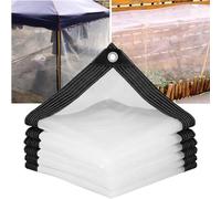 CVQJL Bâche imperméable Transparente, Bâche Transparente, 2,5 x 2,5 m, bâche imperméable Transparente avec œillets, Housse de Caravane pour Meubles, PE pour Usage extérieur, Jardin, Maison