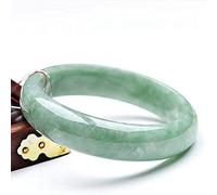 CVQJL Bracelet Jonc en Jade for Femme, Bracelet en Jade Fait Main pour Femme, Style rétro Chinois, en Pierre de Jade Naturelle, élégant et Classique, Vert, 54 mm