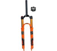 CVQJL Fourche à Suspension pneumatique pour vélo de 26, 27,5 et 29 Pouces, axe Droit de 1-1/8", débattement de la Roue Avant de 120 mm, Blocage Rapide 9 × 100 QR pour DH AM