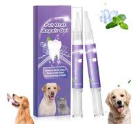 Cvreoz Pet Oral Repair Gel,Pet Clean Teeth Gel,Pet Oral Restoration Whitening Gel,Pet Teeth Cleaning PenOral Care,Eliminate Bad Breath,Teeth Whitening,Targets Tartar,Pet Teeth Breath Freshener (2Pcs)