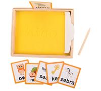 CVUTOVO 1 Ensemble Plateau de Sable Montessori Bois Éducatif pour Apprentissage de Écriture et Coordination Main Œil pour Éveil Préscolaire et Exploration