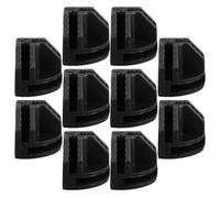 CVUTOVO 10 Pièces Connecteurs Plastiques Noirs pour Cubes de Rangement, Clip de Fixation pour Étagères en Plastique, Angle Droit, Stabilité Renforcée, Bricolage Flexible pour Placards