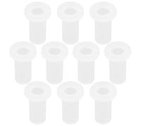 CVUTOVO 10 Pièces Garniture en Plastique Blanc pour Charnière de Congélateur, Taille 2,10x1,40x1,40 Cm, Design à Trou Traversant, pour Réparation de Porte de Réfrigérateur Domestique