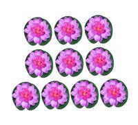 CVUTOVO 10 Pièces Lotus Artificiel Flottant Décoratif Fleurs de Lotus et Flottantes Réalistes pour Bassins et Aquariums Faciles à Installer Entretien