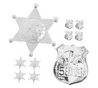 CVUTOVO 10pièces Lot De Insignes De Police Décoratifs Accessoires De Cosplay Jeu De Rôle Pour Photos Et Fêtes