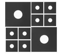 CVUTOVO 12 Pochettes Extérieures pour Disques Vinyle en Papier Kraft Noir, Protection Double Couche, Rangement Pratique, Gestion Optimisée, pour Collectionneurs et Studios de Musique