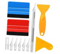 CVUTOVO 1Ensemble Kit Outils de Teintage de Vitres et Application de Vinyle pour Véhicules Complet Outils de Calfeutrage et Grattage pour Films et Autocollants