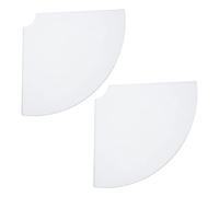 CVUTOVO 2 Ensembles Étagère Murale Angle Acrylique Lot de Étagère Flottante pour Cuisine Salon et Salle de Bain Design Moderne et Multifonctionnel Support Robuste pour Haut Parleur et