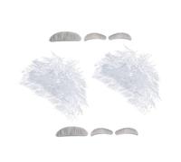 CVUTOVO 2 Ensembles Perruque Scientifique Blanche Barbe et Sourcils Costume pour Halloween Thème de Perruque Accessoires