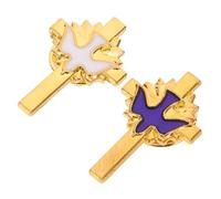 CVUTOVO 2 Pièces Broche Croix de Épingle Mode pour Baptême et Première Communion Accessoires Religieux Vintage