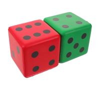 CVUTOVO 2 Pièces Dé à Jouer Géant en Mousse PU de 3,15 Pouces pour Activités Sensorielles et Apprentissage Préscolaire, Sûr, Silencieux et Améliore la Compréhension des Probabilités