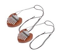 CVUTOVO 2 Pièces Kalimba Tons Mini Portable Cœur Piano à Pouce et Élégant Instrument Musical pour Débutants Accessoire Artistique de Voyage