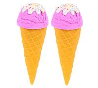 CVUTOVO 2 Pièces Modèle de Cône de Glace Factice pour Vitrine et Accessoires Photo Accessoire de Dessert Réaliste pour Amateurs de Glaces et Projets DIY
