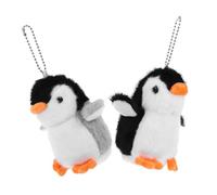 CVUTOVO 2 Pièces Porte Clés Peluche Accessoire de Sac et Charm de Sac à pour Noël et Doux Noir