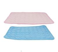 CVUTOVO 2 pièces Tapis Rafraîchissant pour Lapin Matelas Respirant et à Urine Nid pour Petit Animal Lavable Tapis de pour Hamster et Couleurs Rose et Bleu